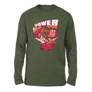 Power Loops Men/Unisex Drop Shoulder Sweatshirt in Military Green color